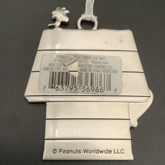 Peanuts Hallmark Snoopy Jenna Name Woodstock Doghouse Metal Ornament - Picture 2 of 4